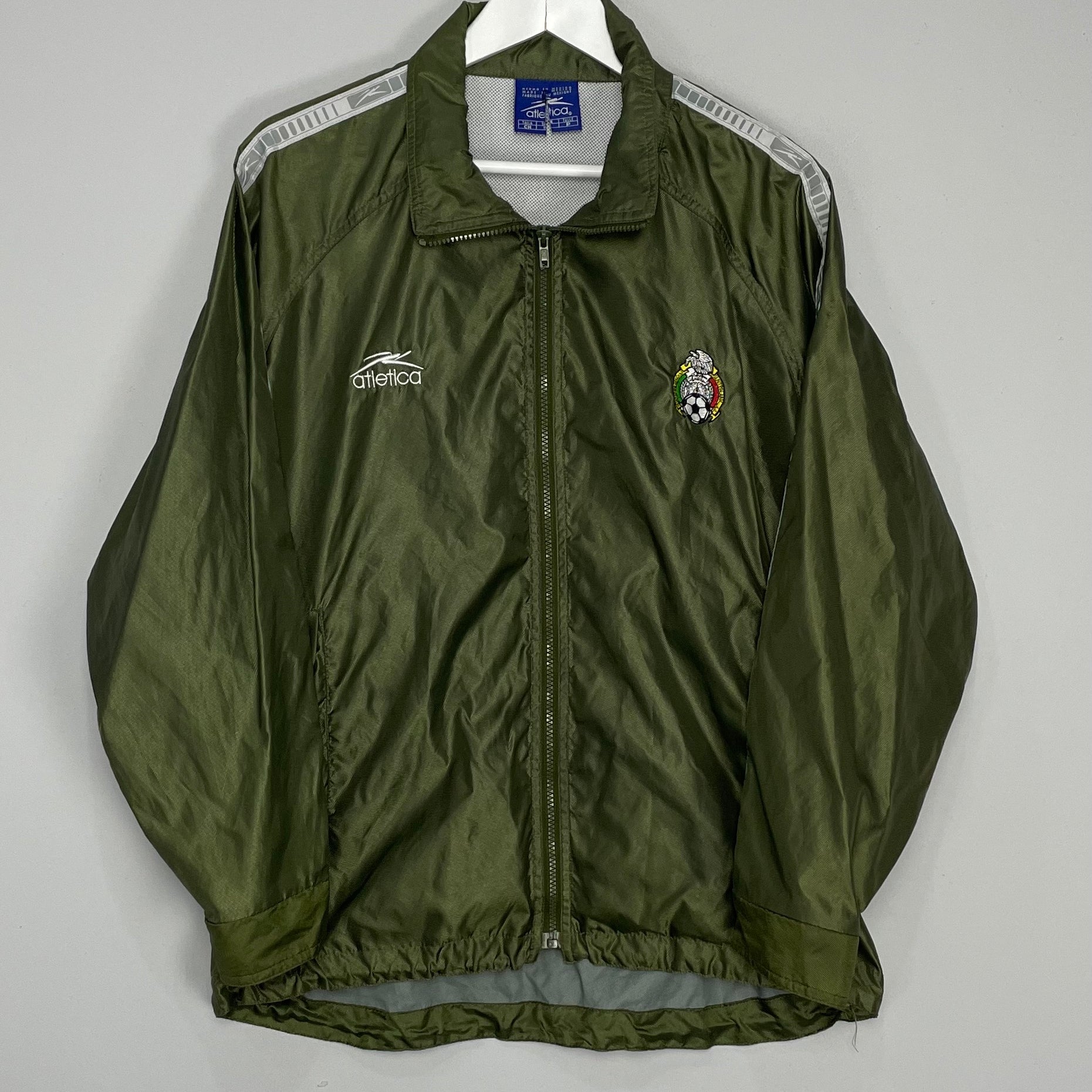 Shop 2000/01 MEXICO TRACK JACKET (S) ATLETICA, classic football shirts, vintage football shirts & retro soccer jerseys at Cult Kits
