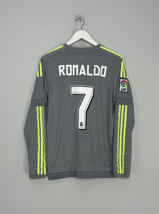 2015/16 REAL MADRID RONALDO #7 L/S AWAY SHIRT (M) ADIDAS