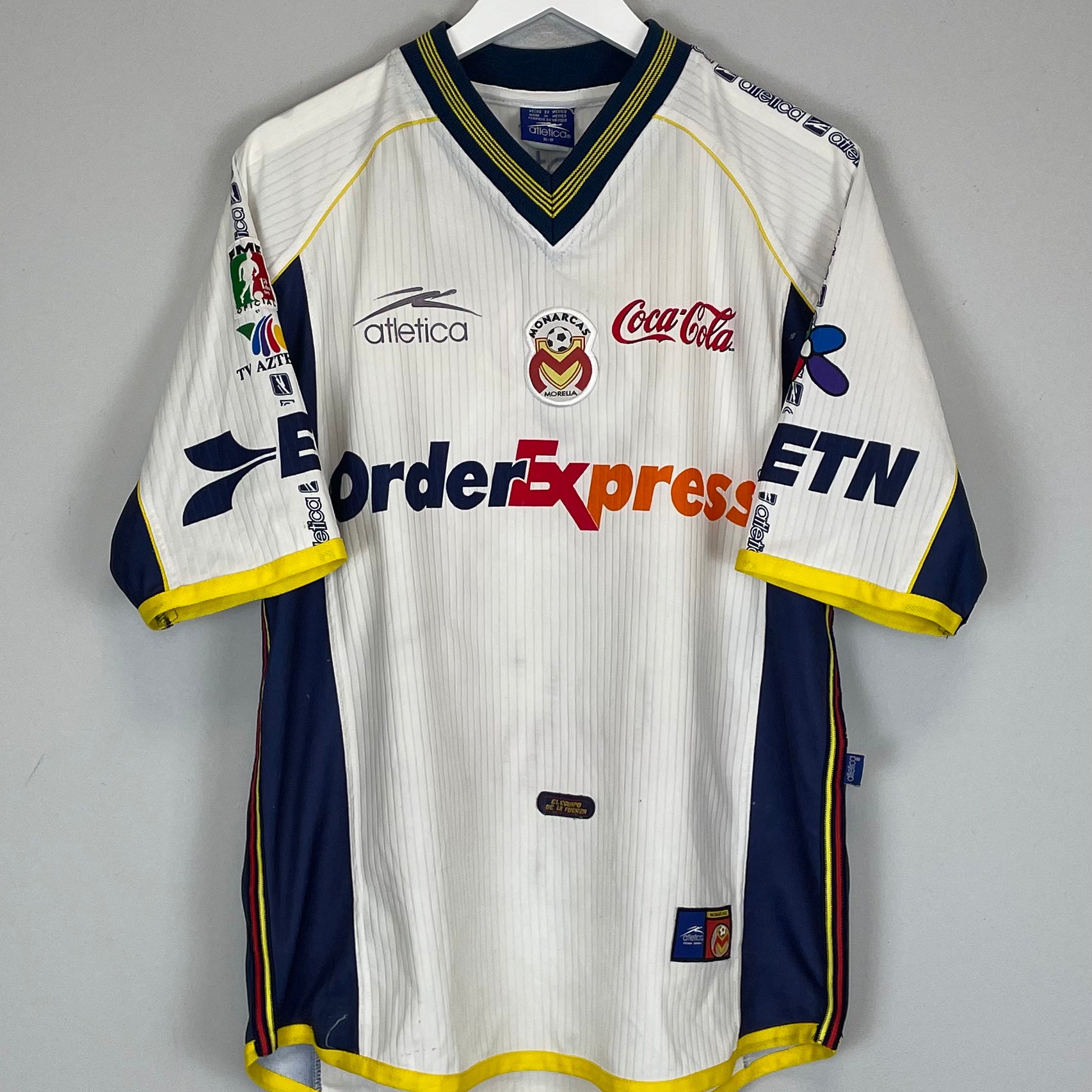 Shop 2000/01 MONARCAS MORELIA AWAY SHIRT (M) ATLETICA, classic football shirts, vintage football shirts & retro soccer jerseys at Cult Kits