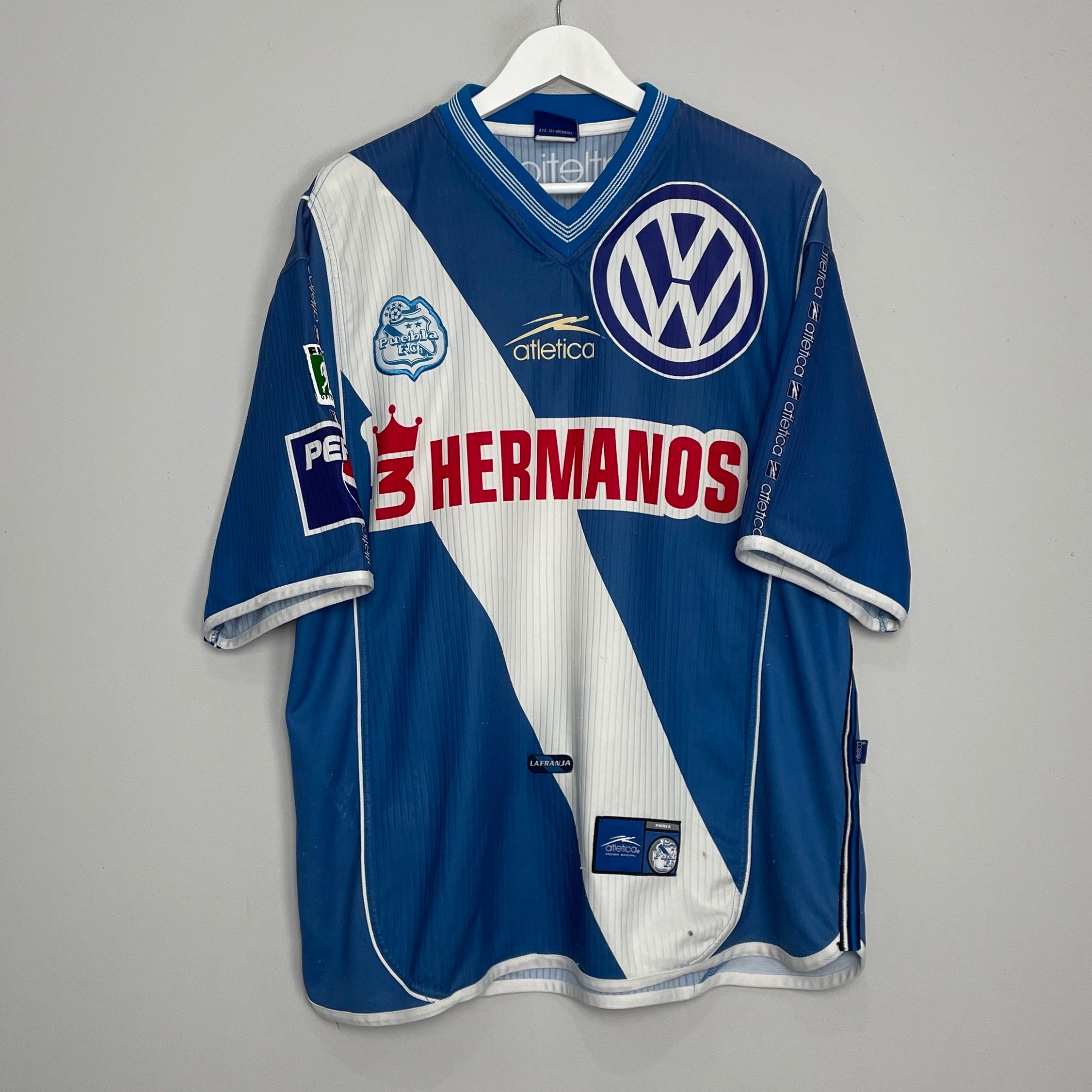 Shop 2000/01 PUEBLA AWAY SHIRT (L) ATLETICA, classic football shirts, vintage football shirts & retro soccer jerseys at Cult Kits