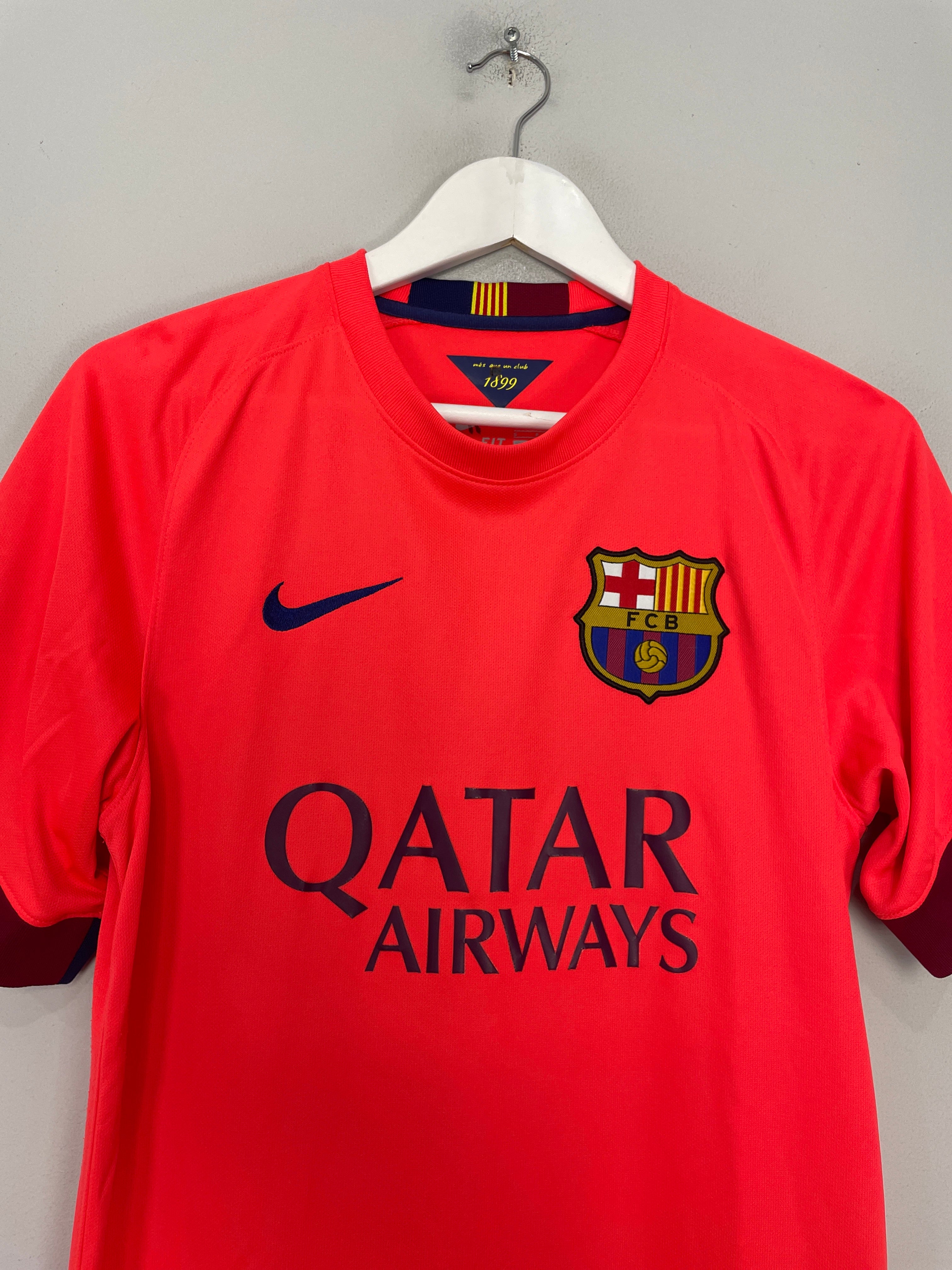 Shop 2014/15 BARCELONA MESSI #10 AWAY SHIRT (S) NIKE, classic football shirts, vintage football shirts & retro soccer jerseys at Cult Kits