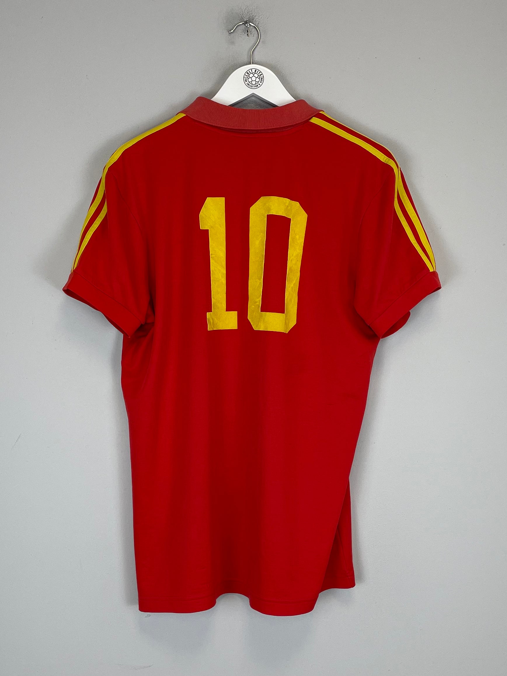 Shop 1982 SPAIN #10 *ADIDAS ORIGINALS* HOME SHIRT (XL), classic football shirts, vintage football shirts & retro soccer jerseys at Cult Kits