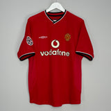 Shop 2000/02 MANCHESTER UNITED KEANE #16 C/L HOME SHIRT (M) UMBRO, classic football shirts, vintage football shirts & retro soccer jerseys at Cult Kits