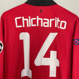 2013/14 MANCHESTER UNITED CHICHARITO #14 C/L L/S *BNWT* HOME SHIRT (L) NIKE