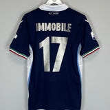 2016/17 LAZIO IMMOBILE #17 COPPA ITALIA FINAL *MATCH ISSUE* AWAY SHIRT (M) MACRON
