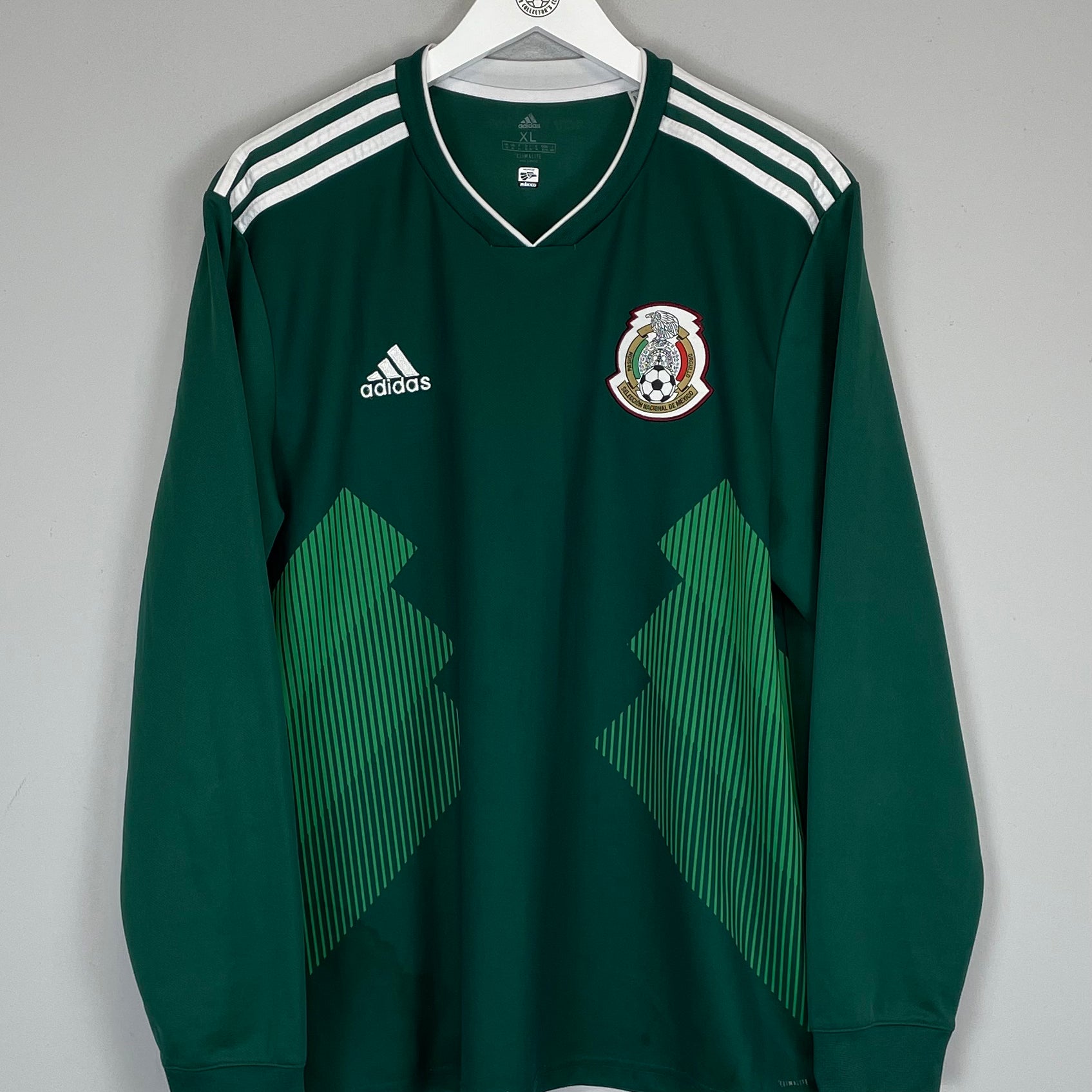 Shop 2018/19 MEXICO L/S HOME SHIRT (XL) ADIDAS, classic football shirts, vintage football shirts & retro soccer jerseys at Cult Kits