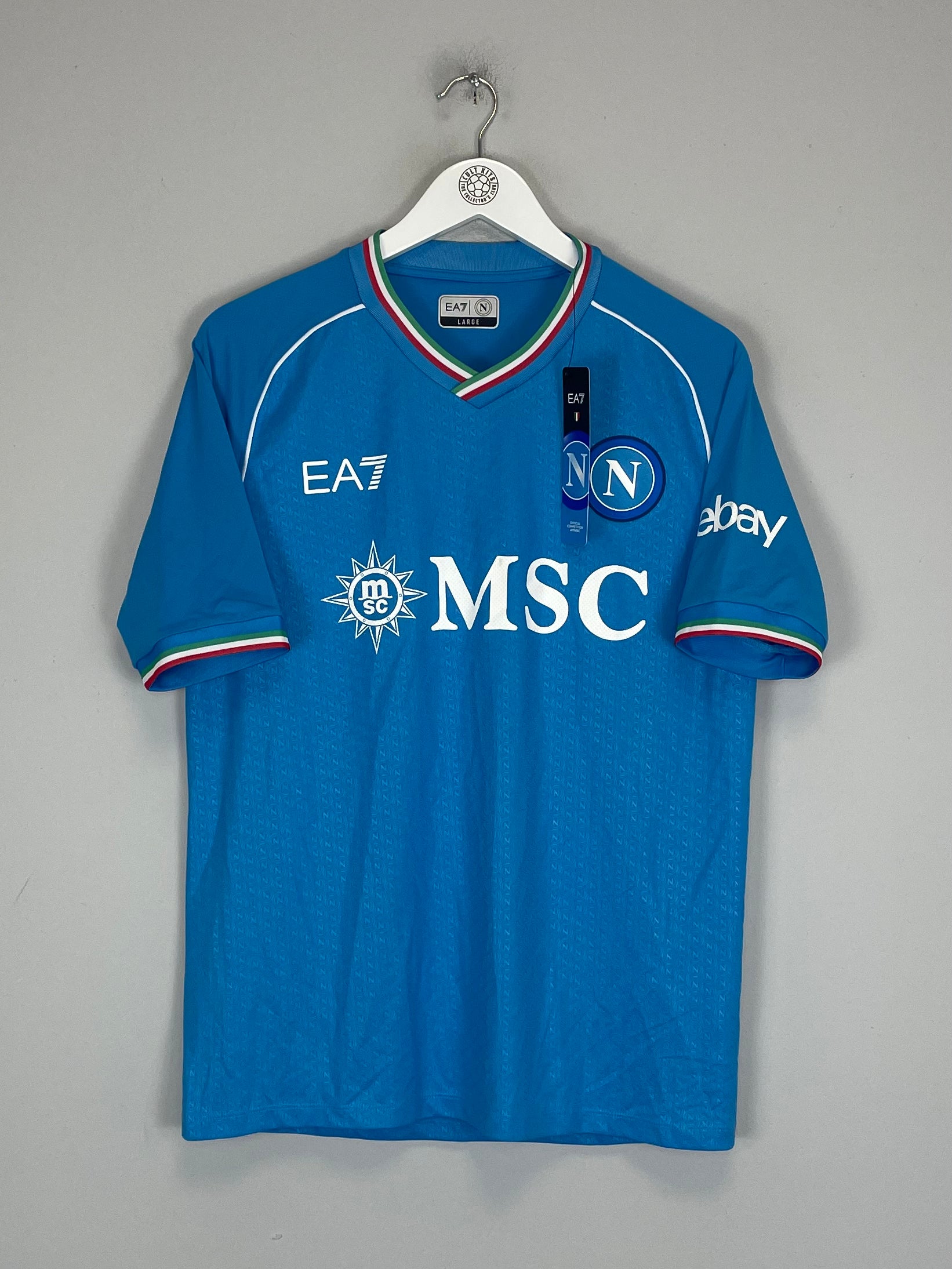 Shop 2023/24 NAPOLI *BNWT* HOME SHIRT (L) EA7, classic football shirts, vintage football shirts & retro soccer jerseys at Cult Kits
