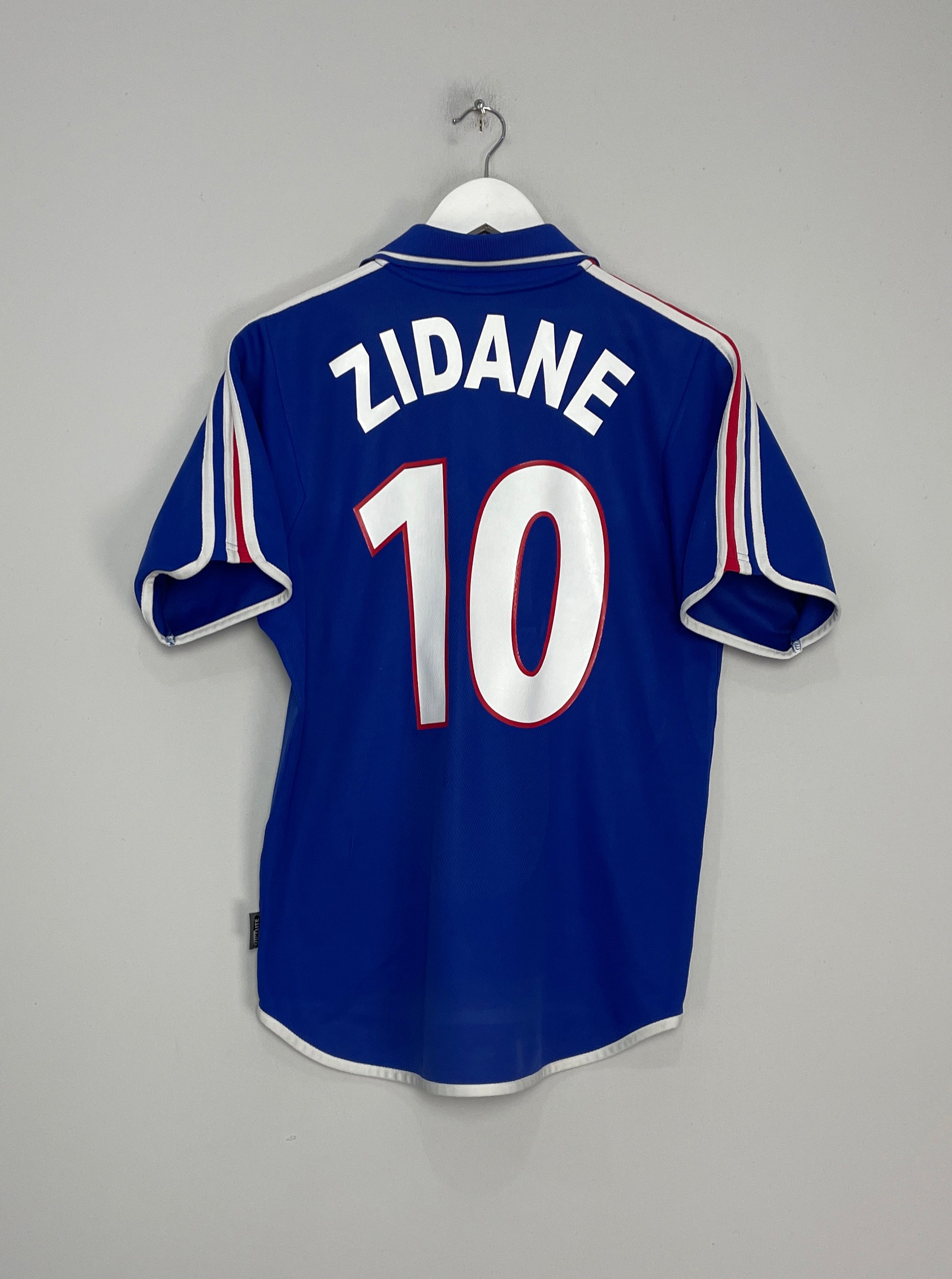 Shop 2000/02 FRANCE ZIDANE #10 HOME SHIRT (S) ADIDAS, classic football shirts, vintage football shirts & retro soccer jerseys at Cult Kits