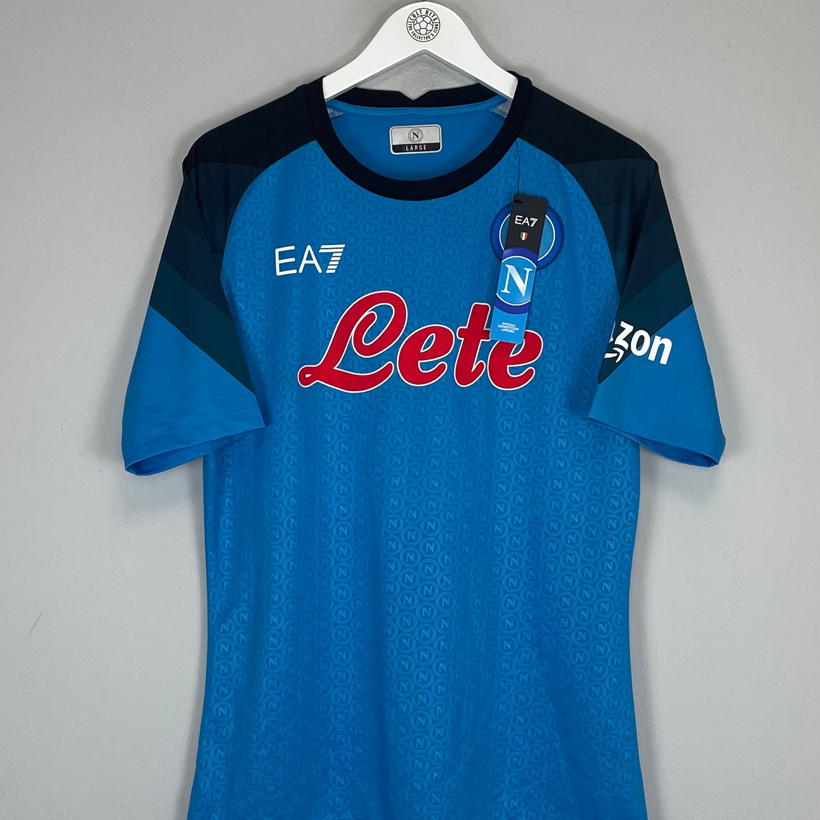 Shop 2022/23 NAPOLI *BNWT* AUTHENTIC HOME SHIRT (L) EA7, classic football shirts, vintage football shirts & retro soccer jerseys at Cult Kits