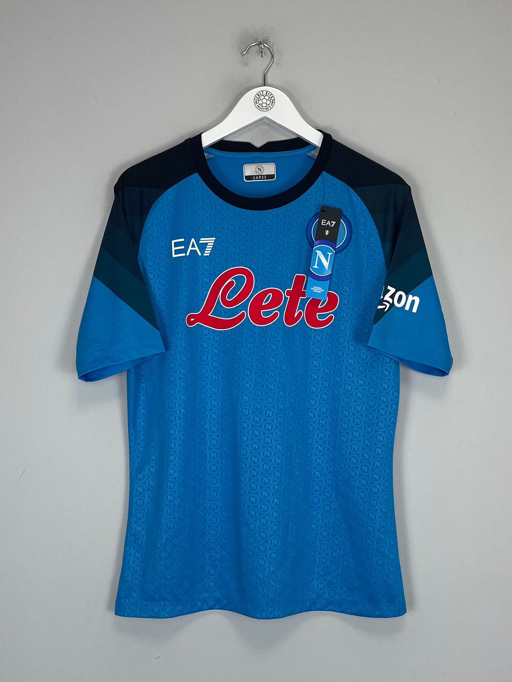 Shop 2022/23 NAPOLI *BNWT* AUTHENTIC HOME SHIRT (L) EA7, classic football shirts, vintage football shirts & retro soccer jerseys at Cult Kits