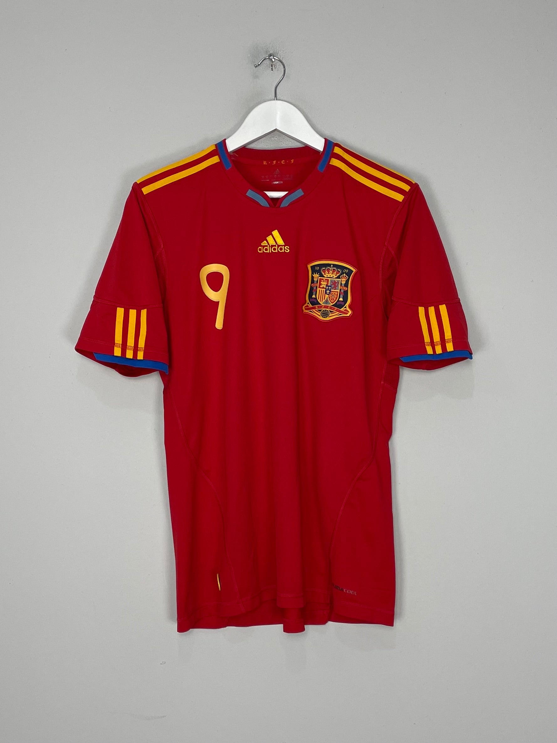 Shop 2009/10 SPAIN TORRES #9 HOME SHIRT (M) ADIDAS, classic football shirts, vintage football shirts & retro soccer jerseys at Cult Kits
