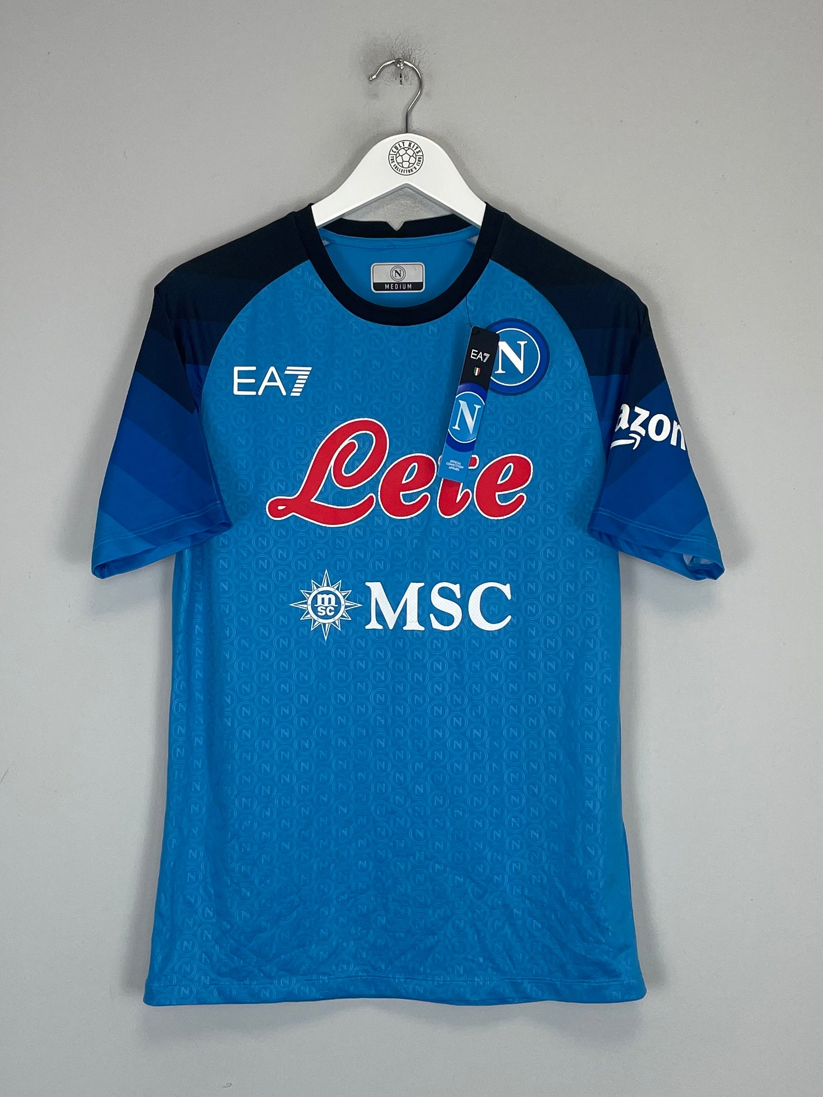 Shop 2022/23 NAPOLI *BNWT* AUTHENTIC HOME SHIRT (M) EA7, classic football shirts, vintage football shirts & retro soccer jerseys at Cult Kits
