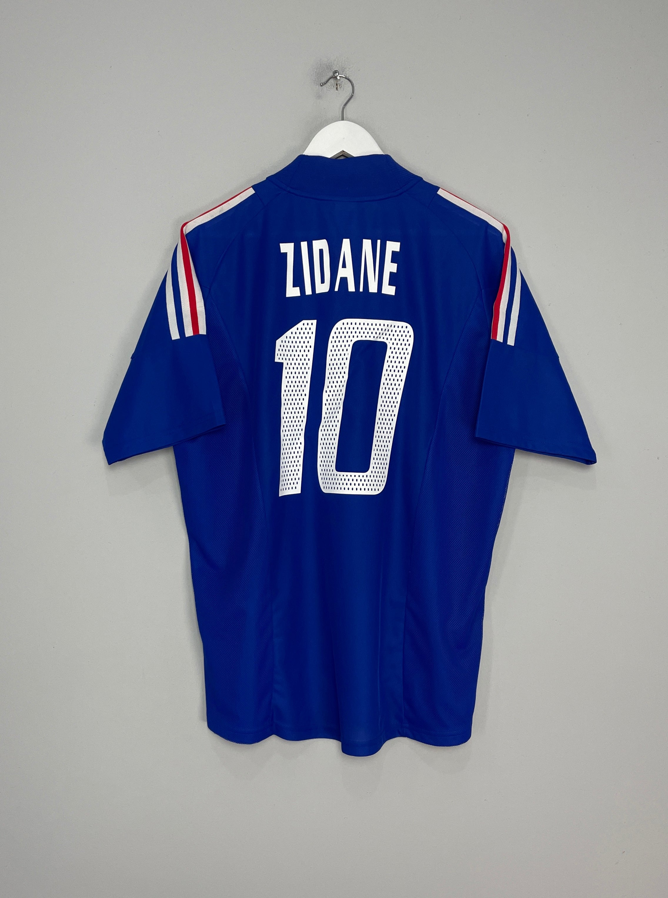 Shop 2002/04 FRANCE ZIDANE #10 HOME SHIRT (L) ADIDAS, classic football shirts, vintage football shirts & retro soccer jerseys at Cult Kits