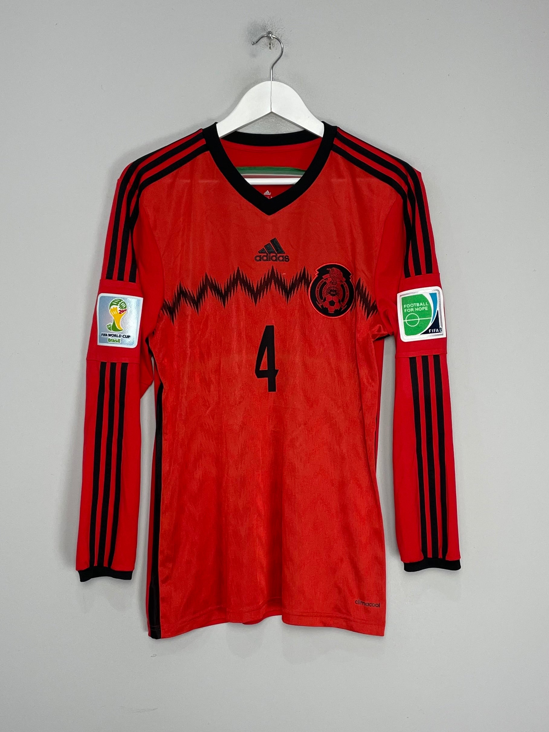 Shop 2014/15 MEXICO R.MARQUEZ #4 L/S AWAY SHIRT (M) ADIDAS, classic football shirts, vintage football shirts & retro soccer jerseys at Cult Kits