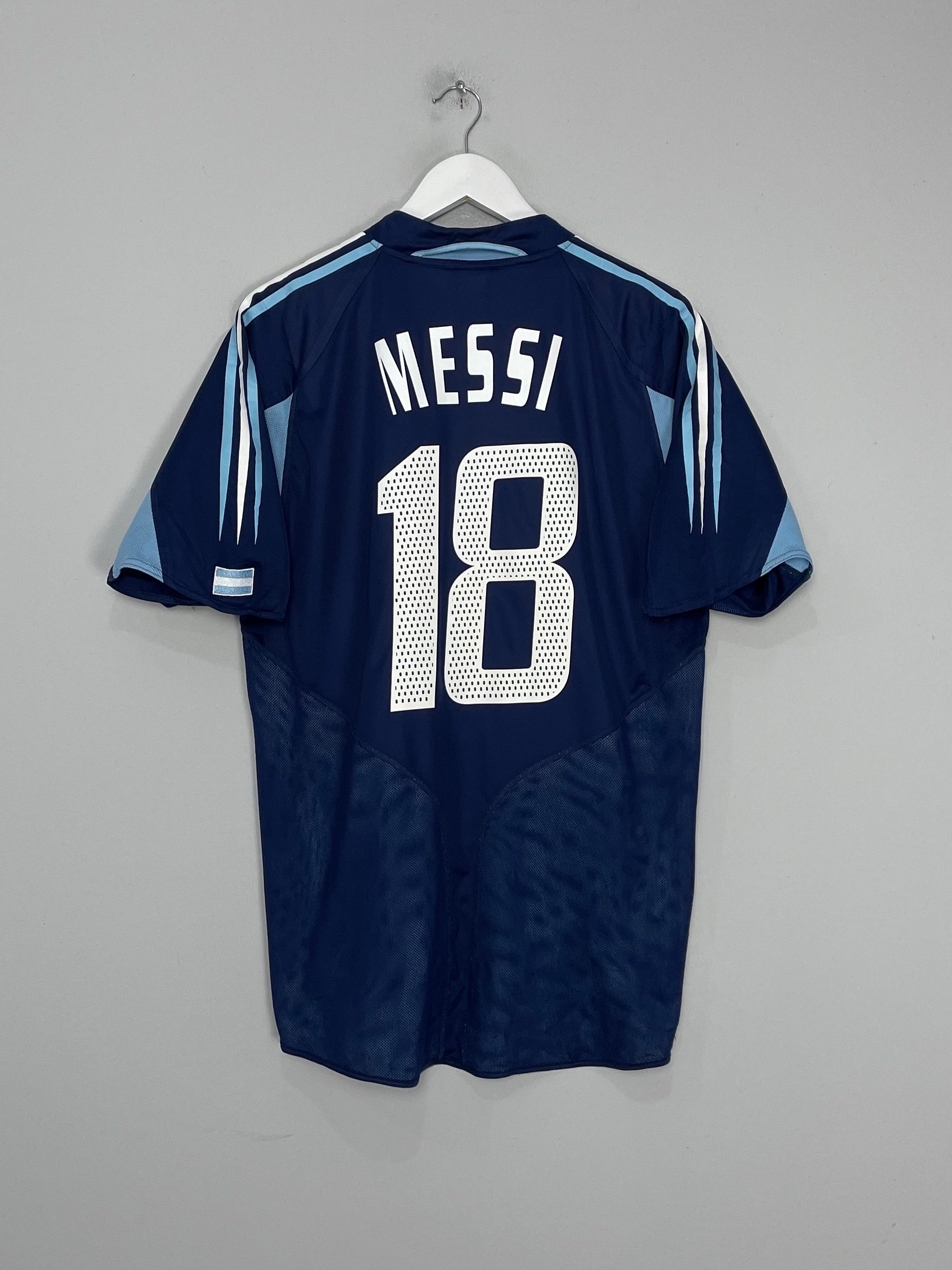 Shop 2004/05 ARGENTINA MESSI #18 AWAY SHIRT (L) ADIDAS, classic football shirts, vintage football shirts & retro soccer jerseys at Cult Kits