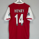 Shop 2006/07 ARSENAL HENRY #14 HOME SHIRT (L) NIKE, classic football shirts, vintage football shirts & retro soccer jerseys at Cult Kits