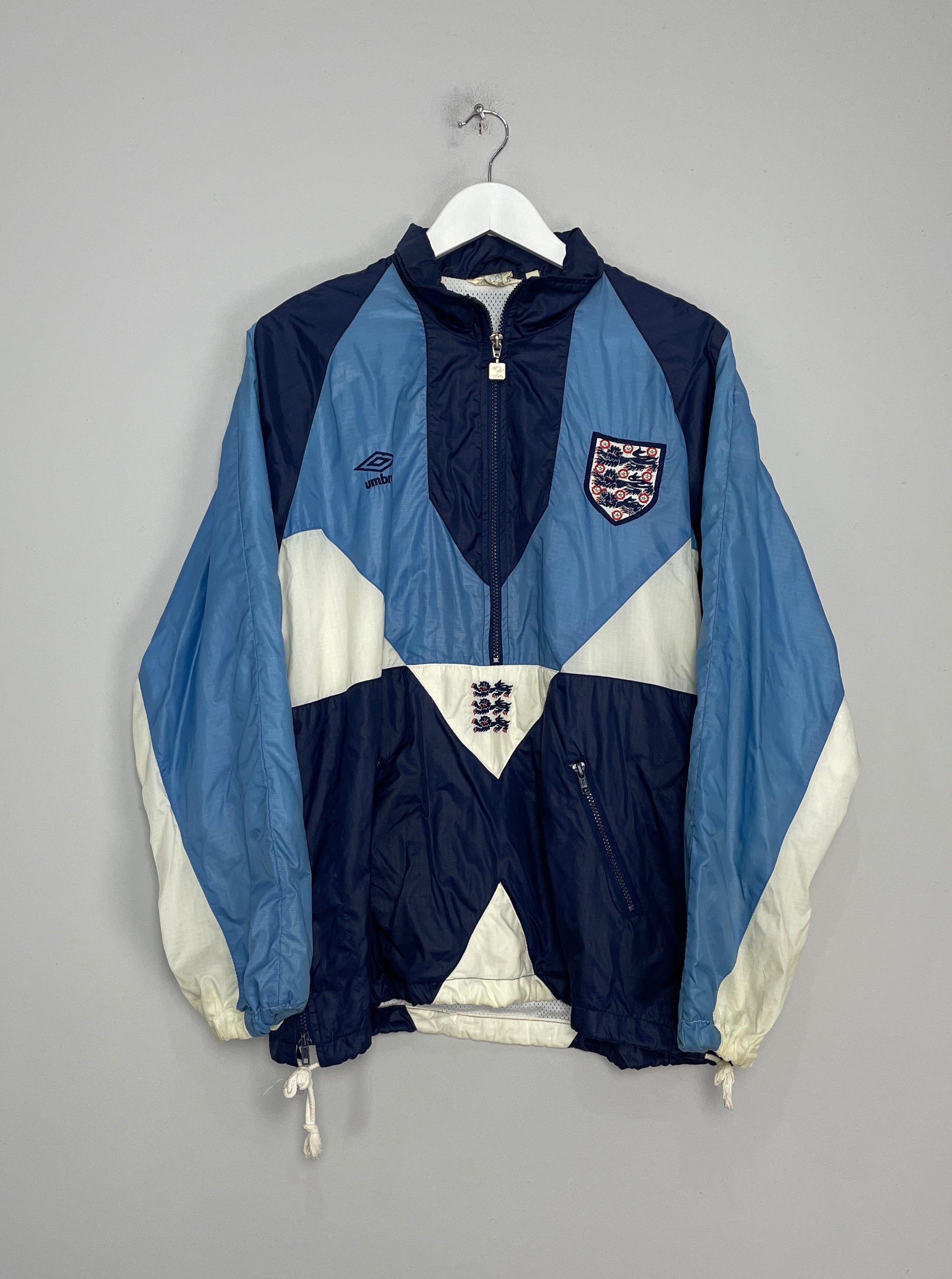 Shop 1990/92 ENGLAND TRACK JACKET (M) UMBRO, classic football shirts, vintage football shirts & retro soccer jerseys at Cult Kits
