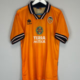 1998/99 VALENCIA CLAUDIO #7 *MINT* AWAY SHIRT (L) LUANVI
