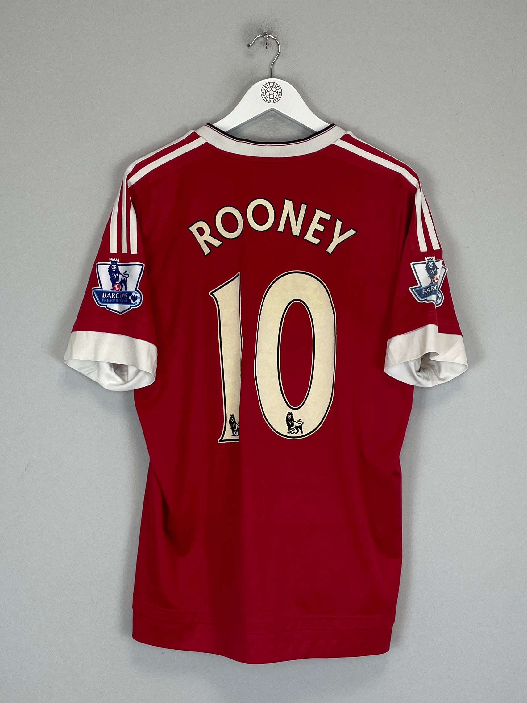 Shop 2015/16 MANCHESTER UNITED ROONEY #10 HOME SHIRT (L) ADIDAS, classic football shirts, vintage football shirts & retro soccer jerseys at Cult Kits