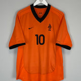 2000/02 NETHERLANDS BERGKAMP #10 HOME SHIRT (L) NIKE