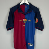 1999/00 BARCELONA RIVALDO #11 *CENTENARY* HOME SHIRT (M) NIKE