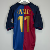 1999/00 BARCELONA RIVALDO #11 *CENTENARY* HOME SHIRT (M) NIKE