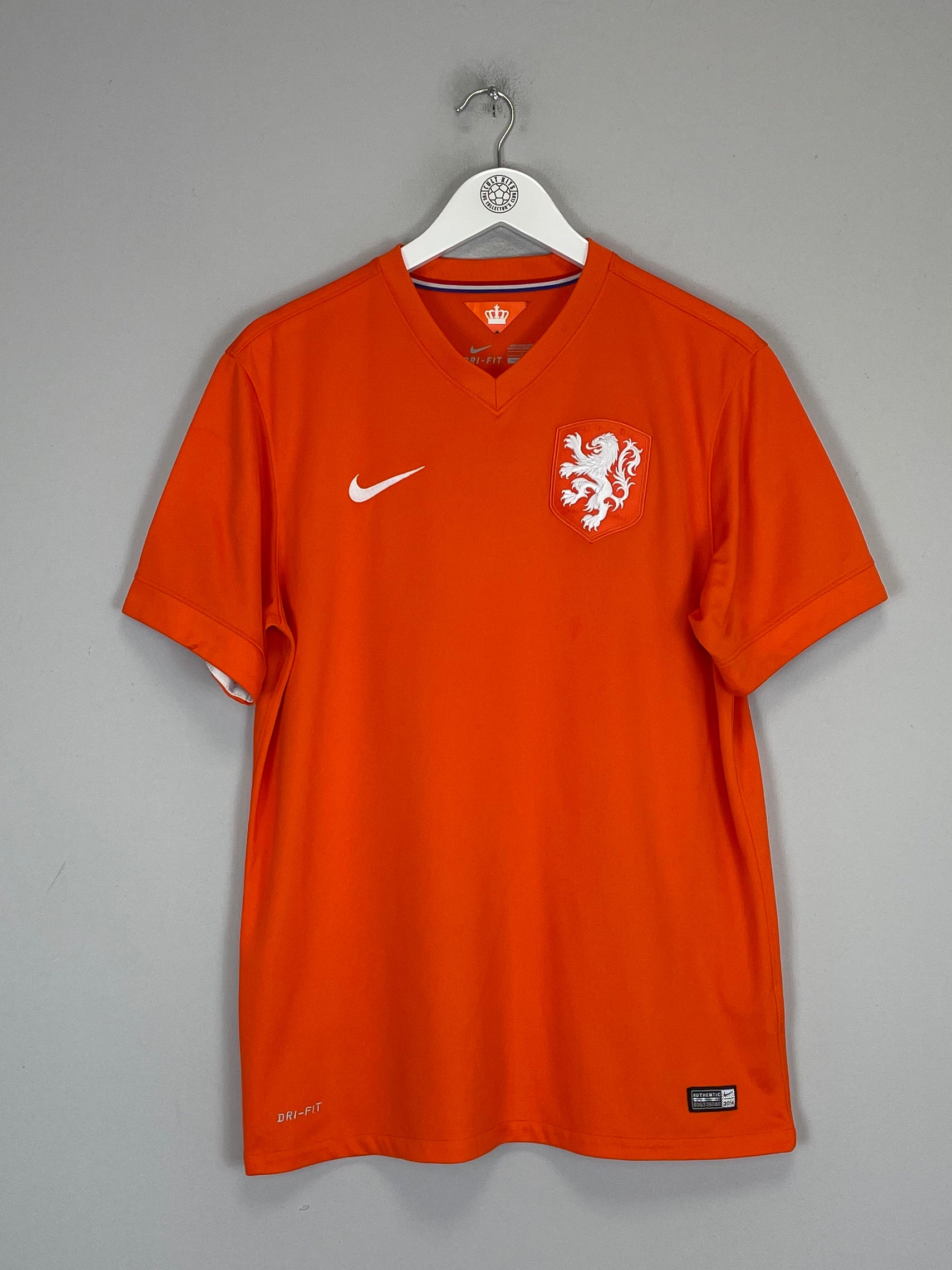 Shop 2014/15 NETHERLANDS HOME SHIRT (L) NIKE, classic football shirts, vintage football shirts & retro soccer jerseys at Cult Kits