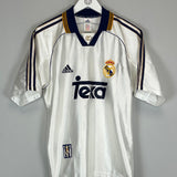 Shop 1998/00 REAL MADRID CARLOS #3 HOME SHIRT (S) ADIDAS, classic football shirts, vintage football shirts & retro soccer jerseys at Cult Kits