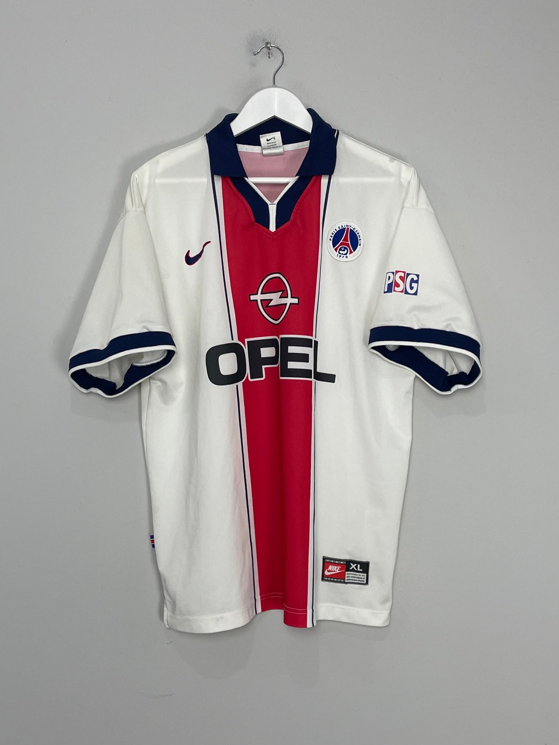 Shop 1997/98 PSG AWAY SHIRT (XL) NIKE, classic football shirts, vintage football shirts & retro soccer jerseys at Cult Kits