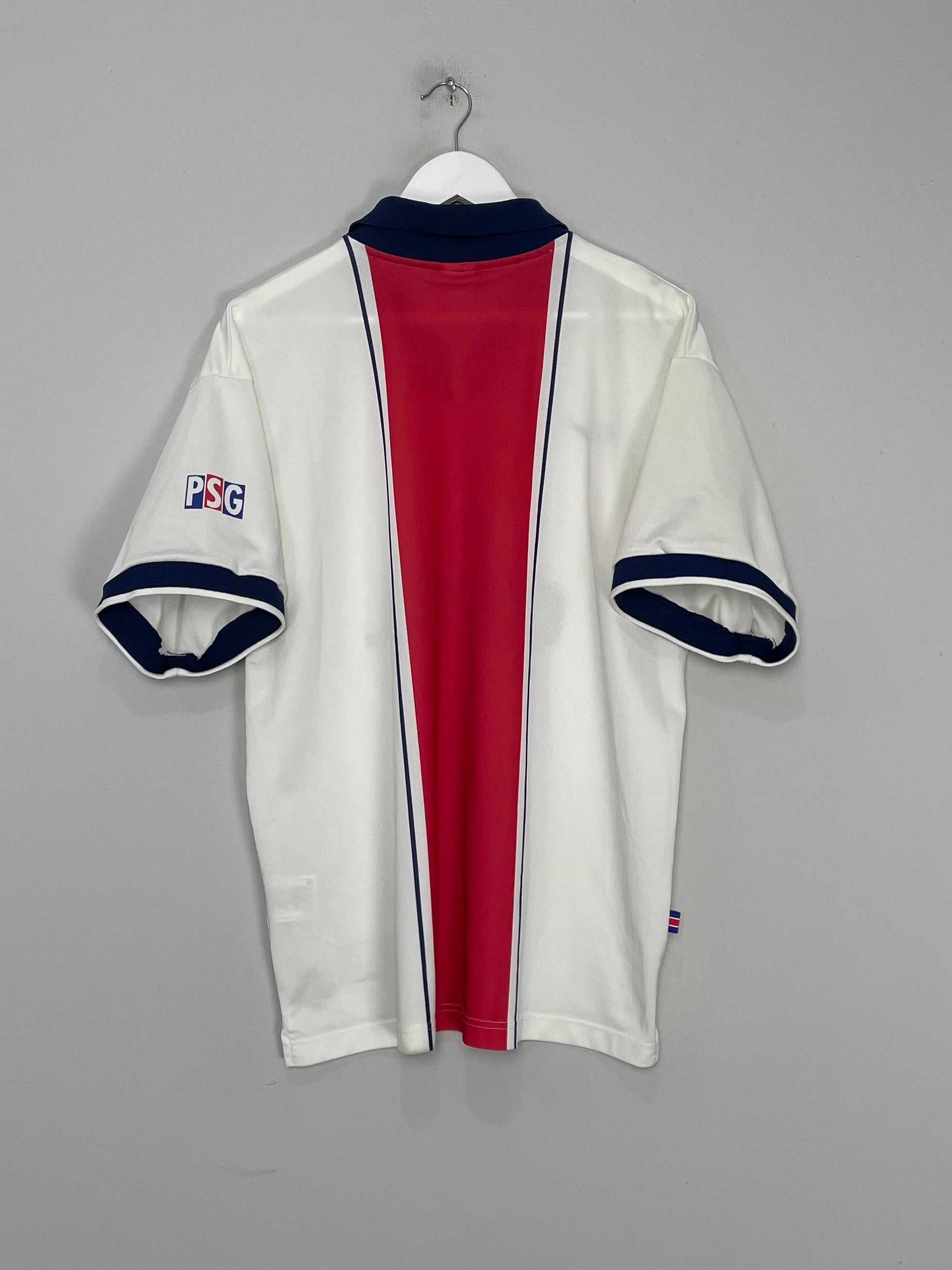 Shop 1997/98 PSG AWAY SHIRT (XL) NIKE, classic football shirts, vintage football shirts & retro soccer jerseys at Cult Kits