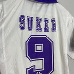 Shop 1997/98 REAL MADRID SUKER #9 HOME SHIRT (XS) KELME, classic football shirts, vintage football shirts & retro soccer jerseys at Cult Kits