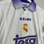 Shop 1997/98 REAL MADRID SUKER #9 HOME SHIRT (XS) KELME, classic football shirts, vintage football shirts & retro soccer jerseys at Cult Kits