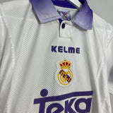 Shop 1997/98 REAL MADRID SUKER #9 HOME SHIRT (XS) KELME, classic football shirts, vintage football shirts & retro soccer jerseys at Cult Kits