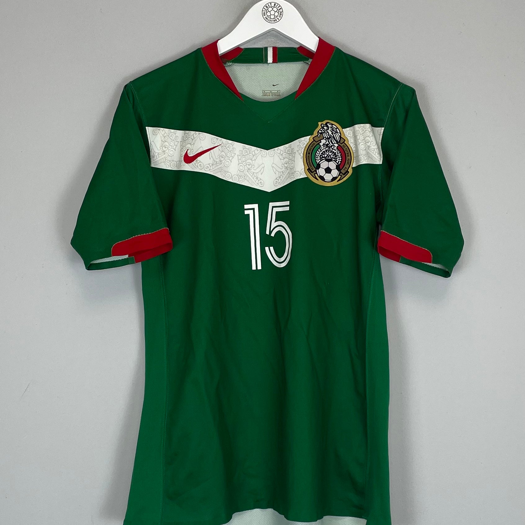 Shop 2006/07 MEXICO #15 HOME SHIRT (M) NIKE, classic football shirts, vintage football shirts & retro soccer jerseys at Cult Kits