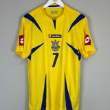 2006/08 UKRAINE SHEVCHENKO #7 HOME SHIRT (XL) LOTTO