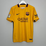 Shop 2015/16 BARCELONA MESSI #10 AWAY SHIRT (M) NIKE, classic football shirts, vintage football shirts & retro soccer jerseys at Cult Kits