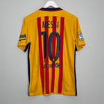 Shop 2015/16 BARCELONA MESSI #10 AWAY SHIRT (M) NIKE, classic football shirts, vintage football shirts & retro soccer jerseys at Cult Kits