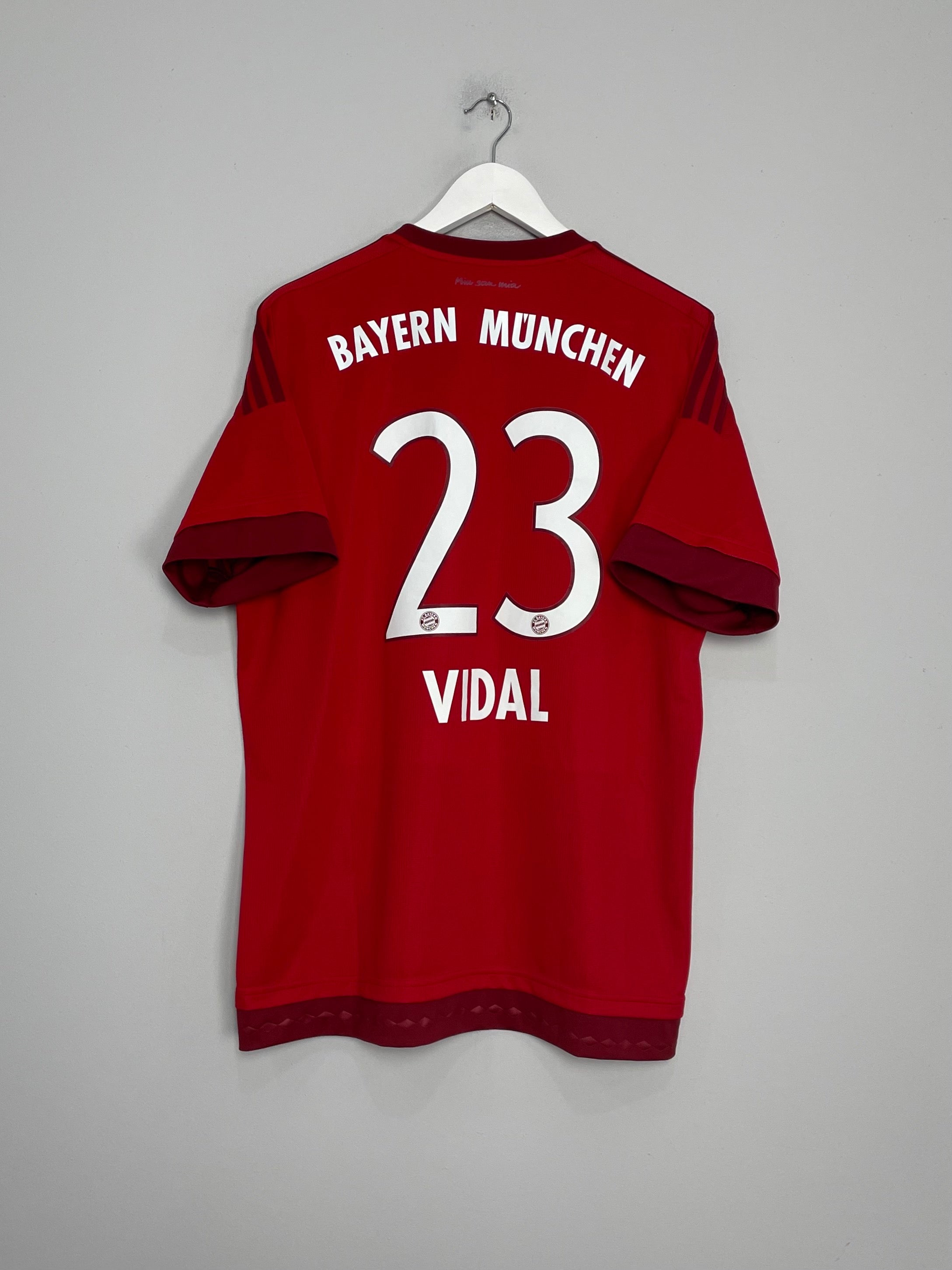 Shop 2015/16 BAYERN MUNICH VIDAL #23 HOME SHIRT (XL) ADIDAS, classic football shirts, vintage football shirts & retro soccer jerseys at Cult Kits