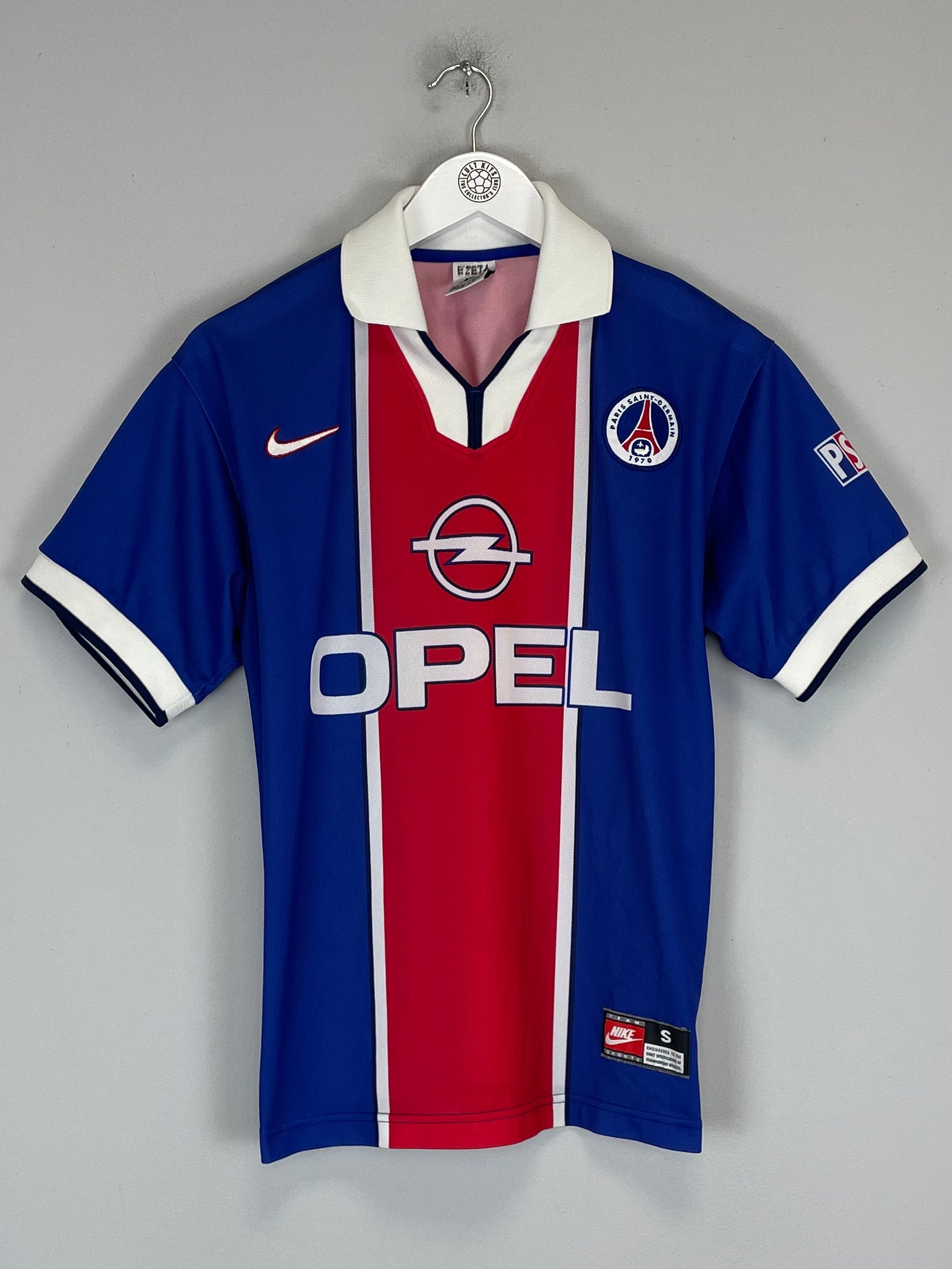 Shop 1997/98 PSG HOME SHIRT (S) NIKE, classic football shirts, vintage football shirts & retro soccer jerseys at Cult Kits