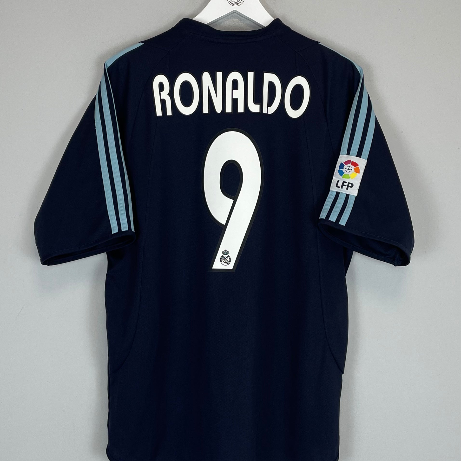 Shop 2003/04 REAL MADRID RONALDO #9 AWAY SHIRT (M) ADIDAS, classic football shirts, vintage football shirts & retro soccer jerseys at Cult Kits