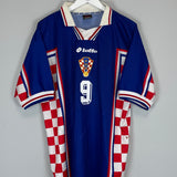 1998/00 CROATIA SUKER #9 AWAY SHIRT (XL) LOTTO