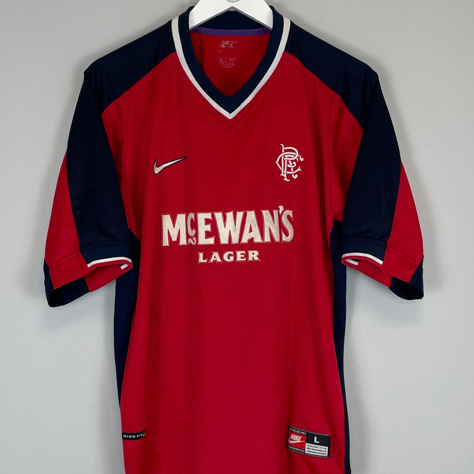 Shop 1998/99 RANGERS AWAY SHIRT (L) NIKE, classic football shirts, vintage football shirts & retro soccer jerseys at Cult Kits