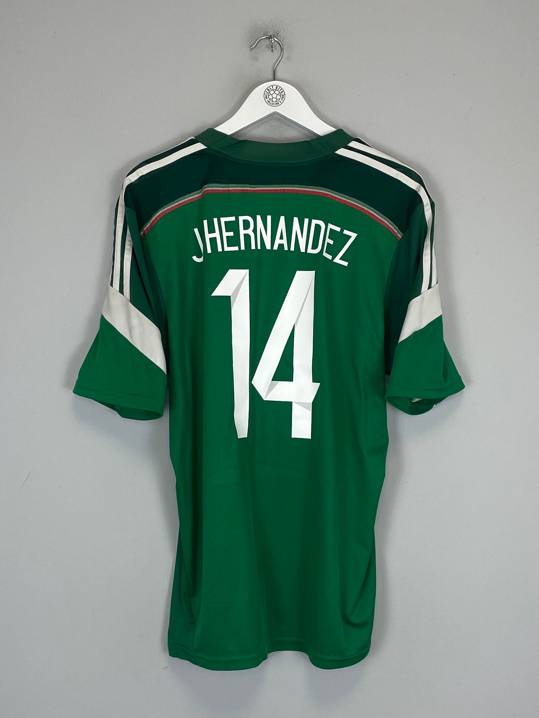 Shop 2014/15 MEXICO J.HERNANDEZ #14 HOME SHIRT (L) ADIDAS, classic football shirts, vintage football shirts & retro soccer jerseys at Cult Kits