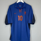 2000/02 NETHERLANDS BERGKAMP #10 AWAY SHIRT (XL) NIKE