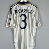 1998/00 REAL MADRID R.CARLOS #3 HOME SHIRT (M) ADIDAS
