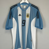 2002/04 ARGENTINA BATISTUTA #9 HOME SHIRT (L) ADIDAS
