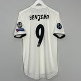 2018/19 REAL MADRID BENZEMA #9 AUTHENTIC HOME SHIRT (L) ADIDAS