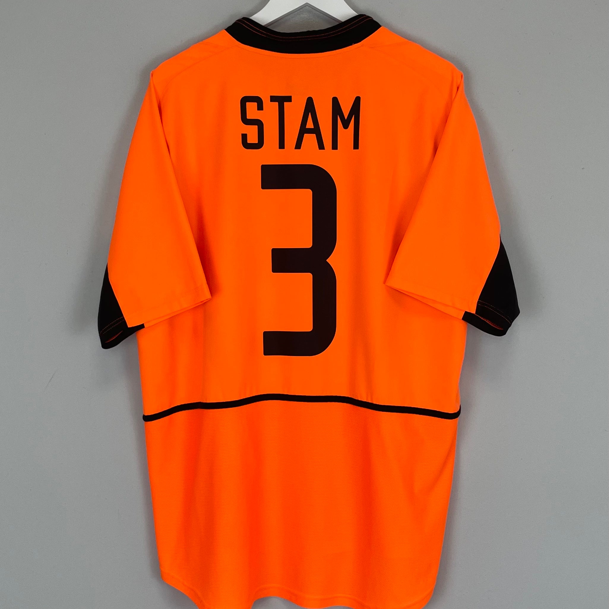 Shop 2002/04 NETHERLANDS STAM #3 HOME SHIRT (XL) NIKE, classic football shirts, vintage football shirts & retro soccer jerseys at Cult Kits
