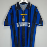 Shop 1996/97 INTER MILAN ZAMORANO #9 HOME SHIRT (L) UMBRO, classic football shirts, vintage football shirts & retro soccer jerseys at Cult Kits