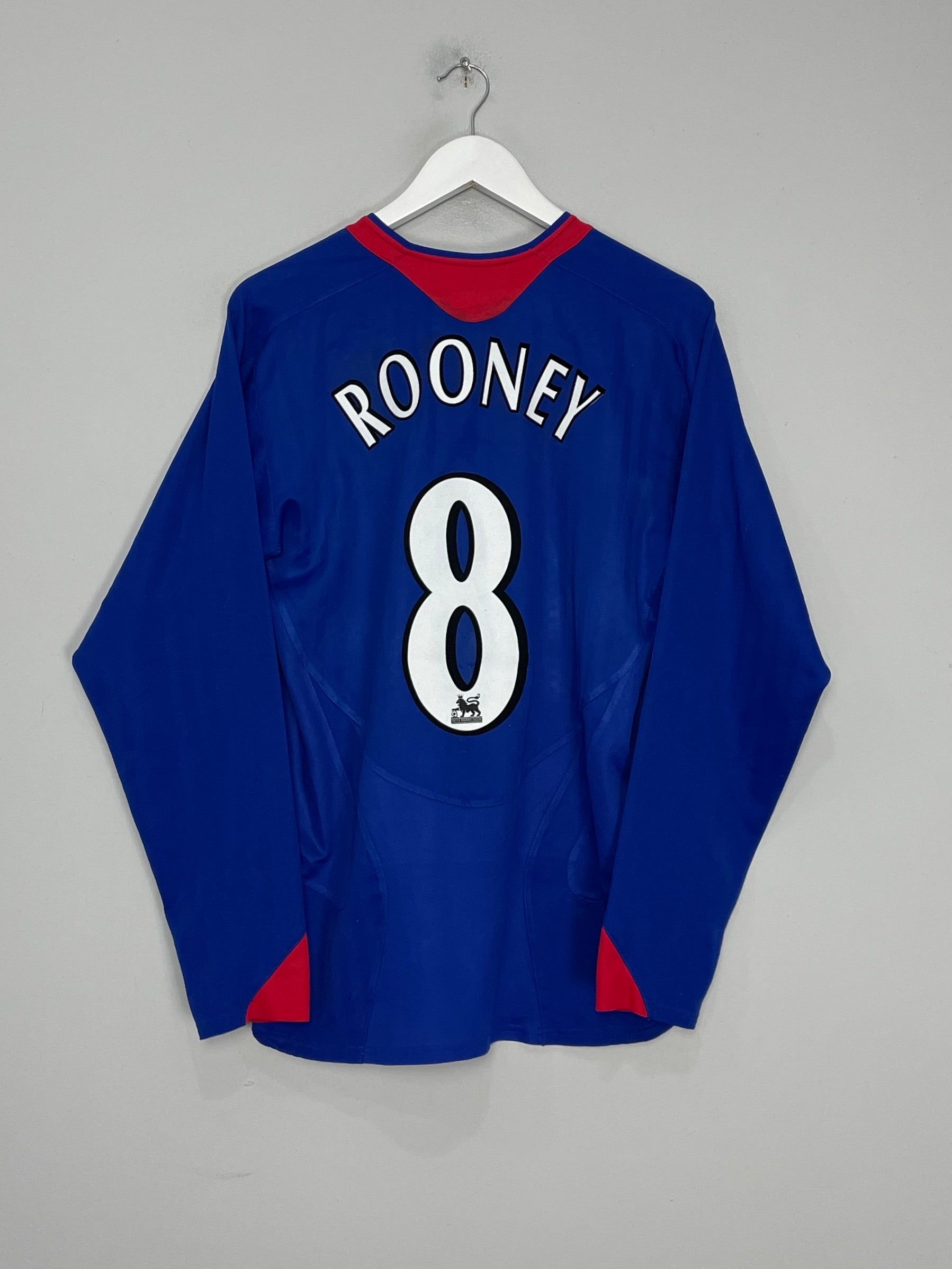 Shop 2005/06 MANCHESTER UNITED ROONEY #8 L/S AWAY SHIRT (M) NIKE, classic football shirts, vintage football shirts & retro soccer jerseys at Cult Kits